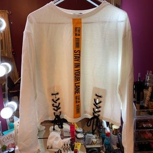 ⚠️ FN- (NWOT) Stay In Your Lane Crop Sweater